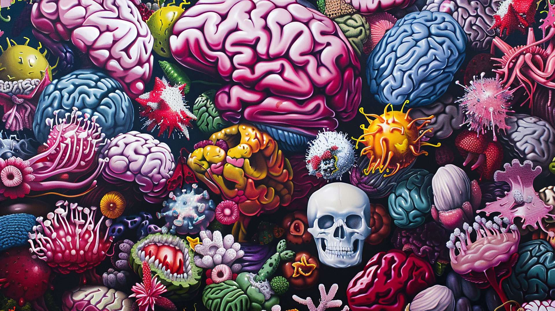 Surreal Brain Art Wallpaper for PC