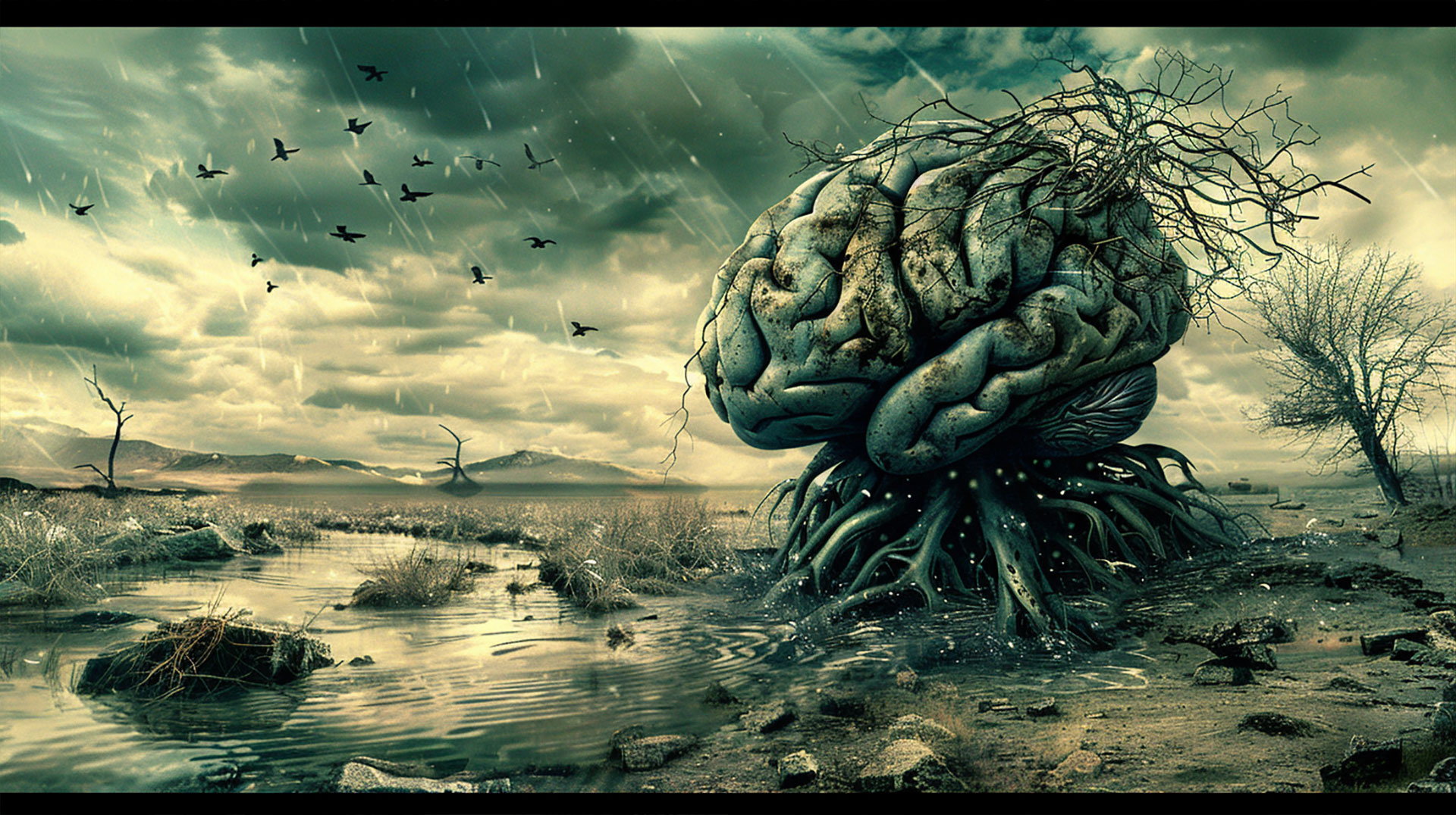 Abstract Brain Damage Desktop Wallpaper