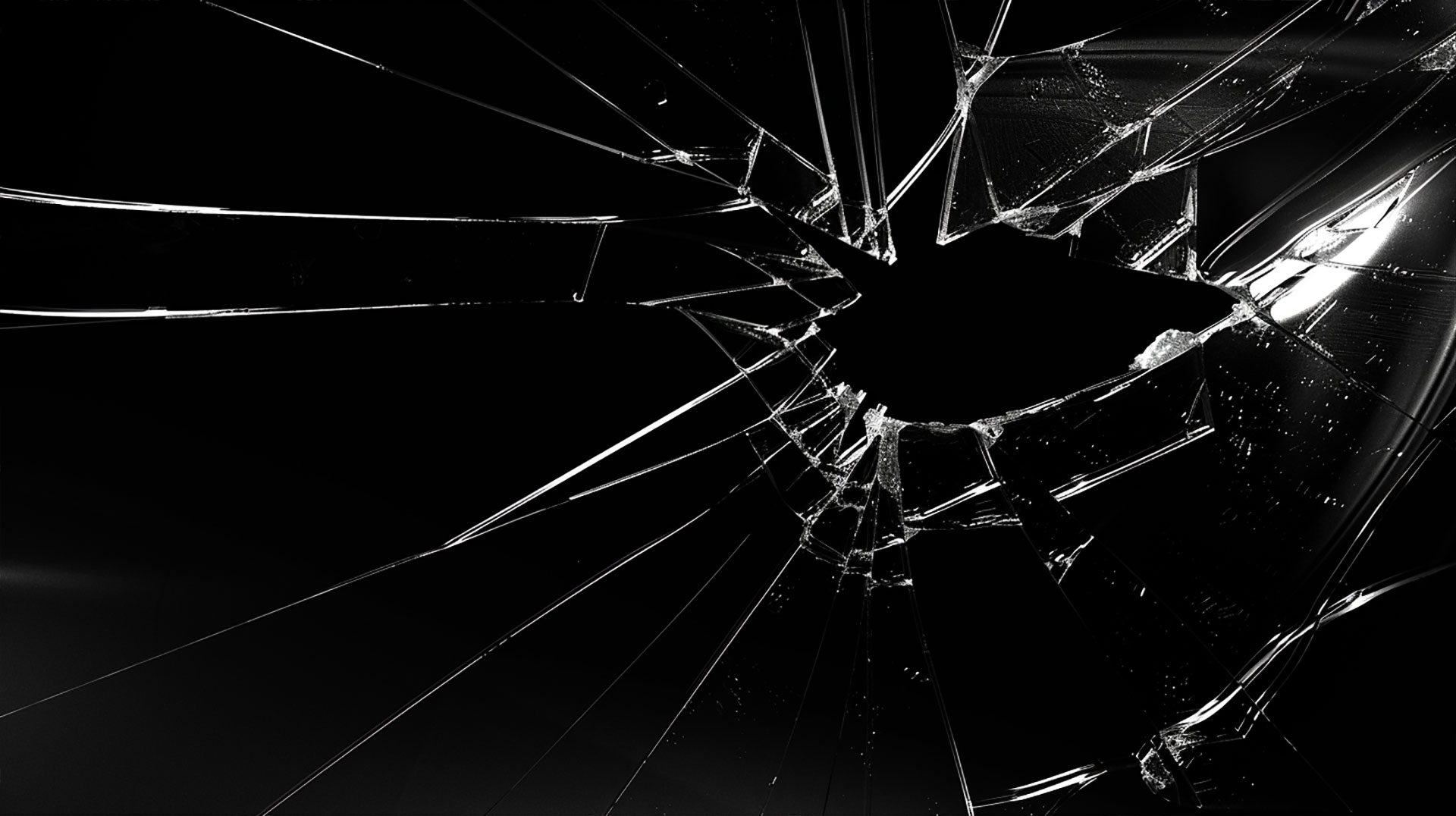 AI Enhanced Broken Screen Desktop Wallpaper