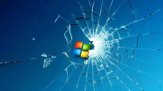 Realistic Broken Screen Windows 10 Wallpaper HD