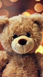 Cozy Brown Teddy Bear AI Wallpaper for Android Phones