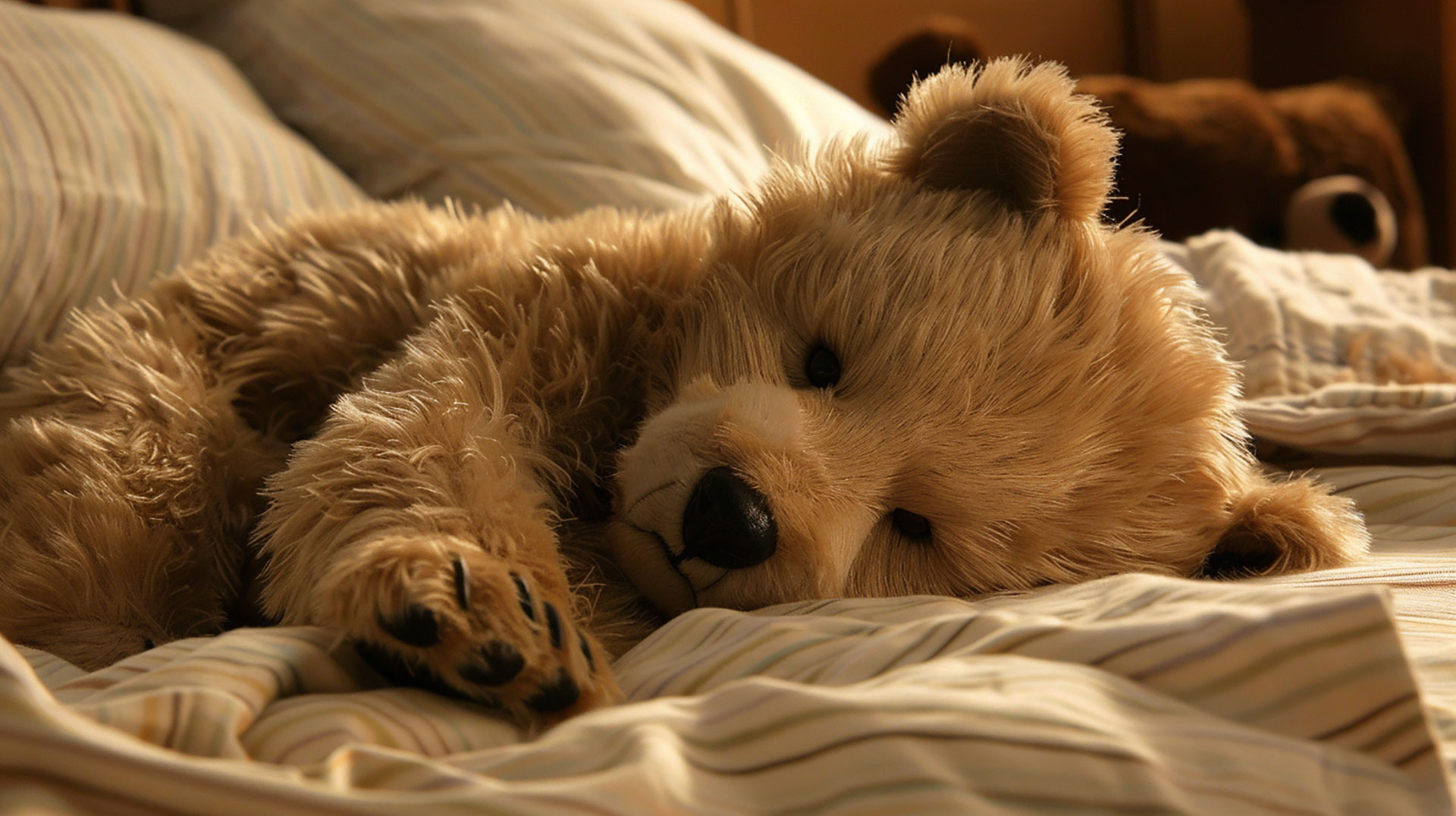 Warm Brown Teddy Bear Digital Wallpaper in Ultra HD