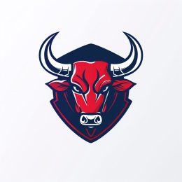 High Resolution AI Bull Emblem: Icon of Power