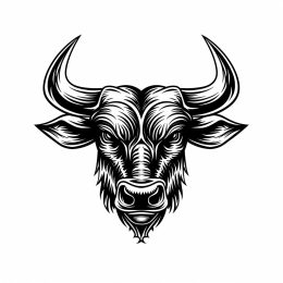 HD AI Bull Logo: Premium Brand Symbol