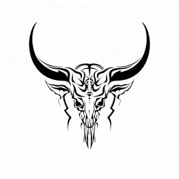 Bull Skull Logo: High-Resolution Symbol of Resilience