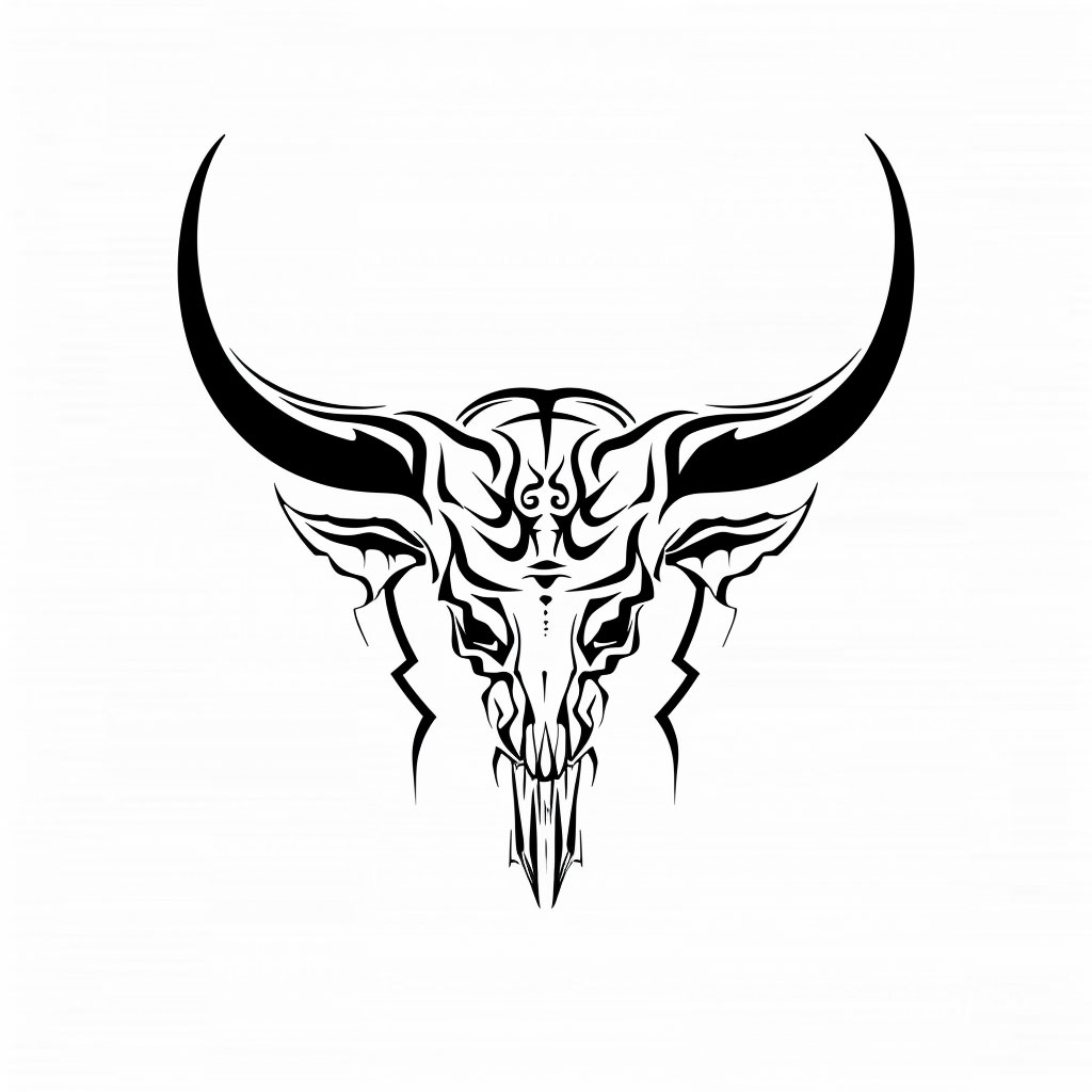 Bull Skull Logo: High-Resolution Symbol of Resilience