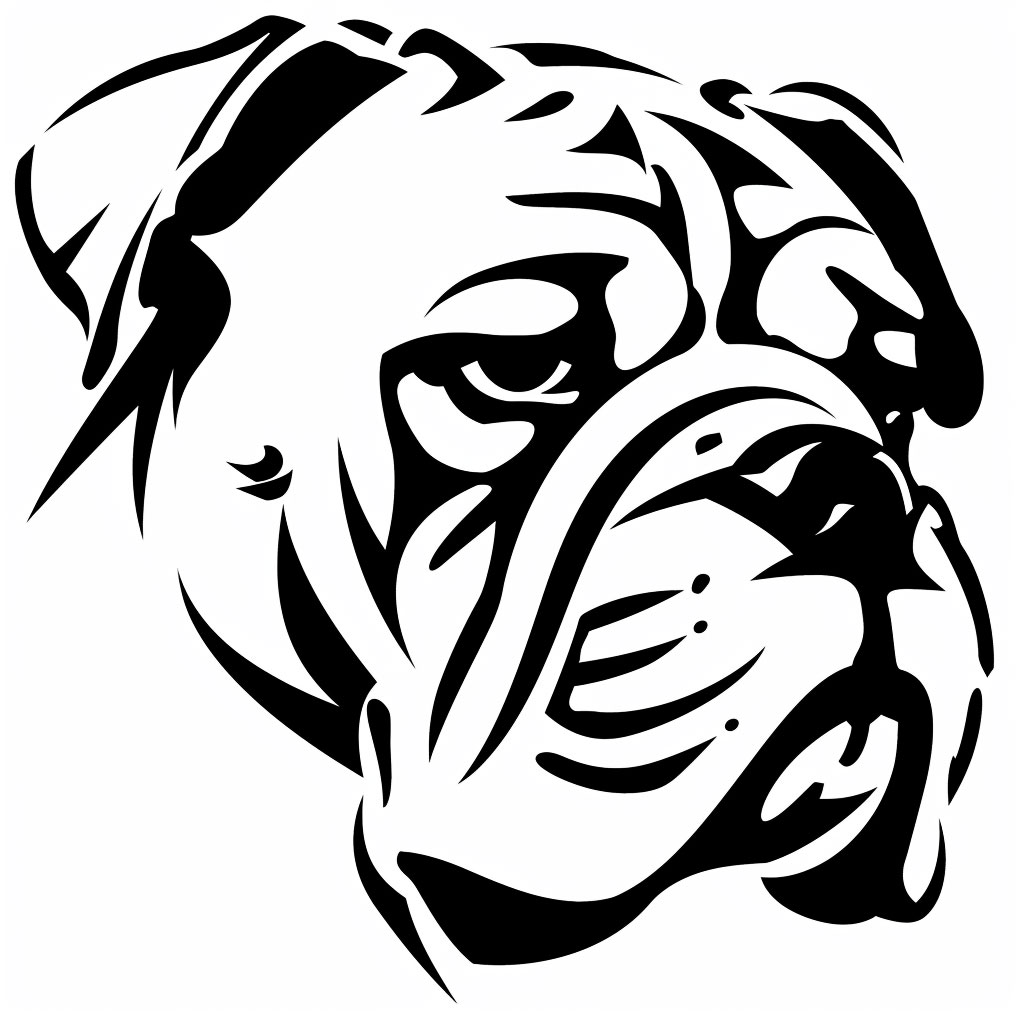 Elegant AI Bulldog Symbol in High Resolution