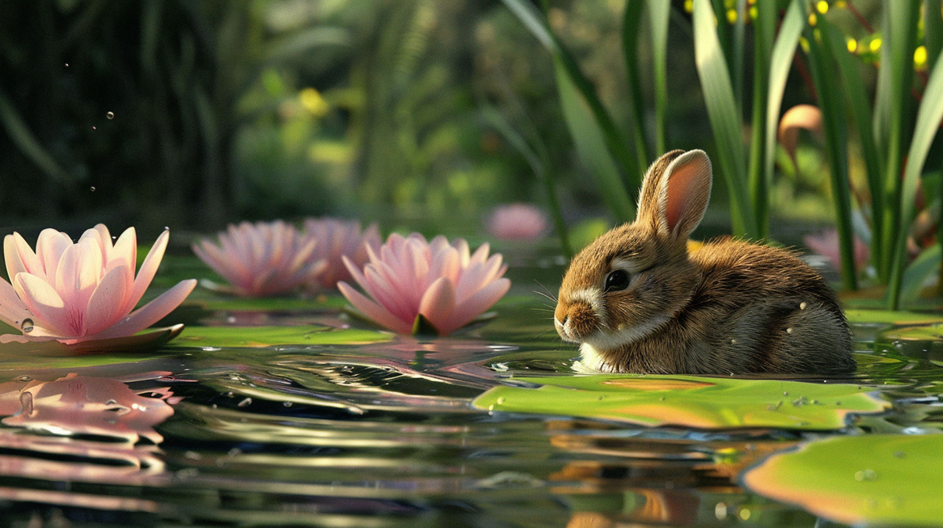 HD Bunny AI Image: Cute Desktop Background