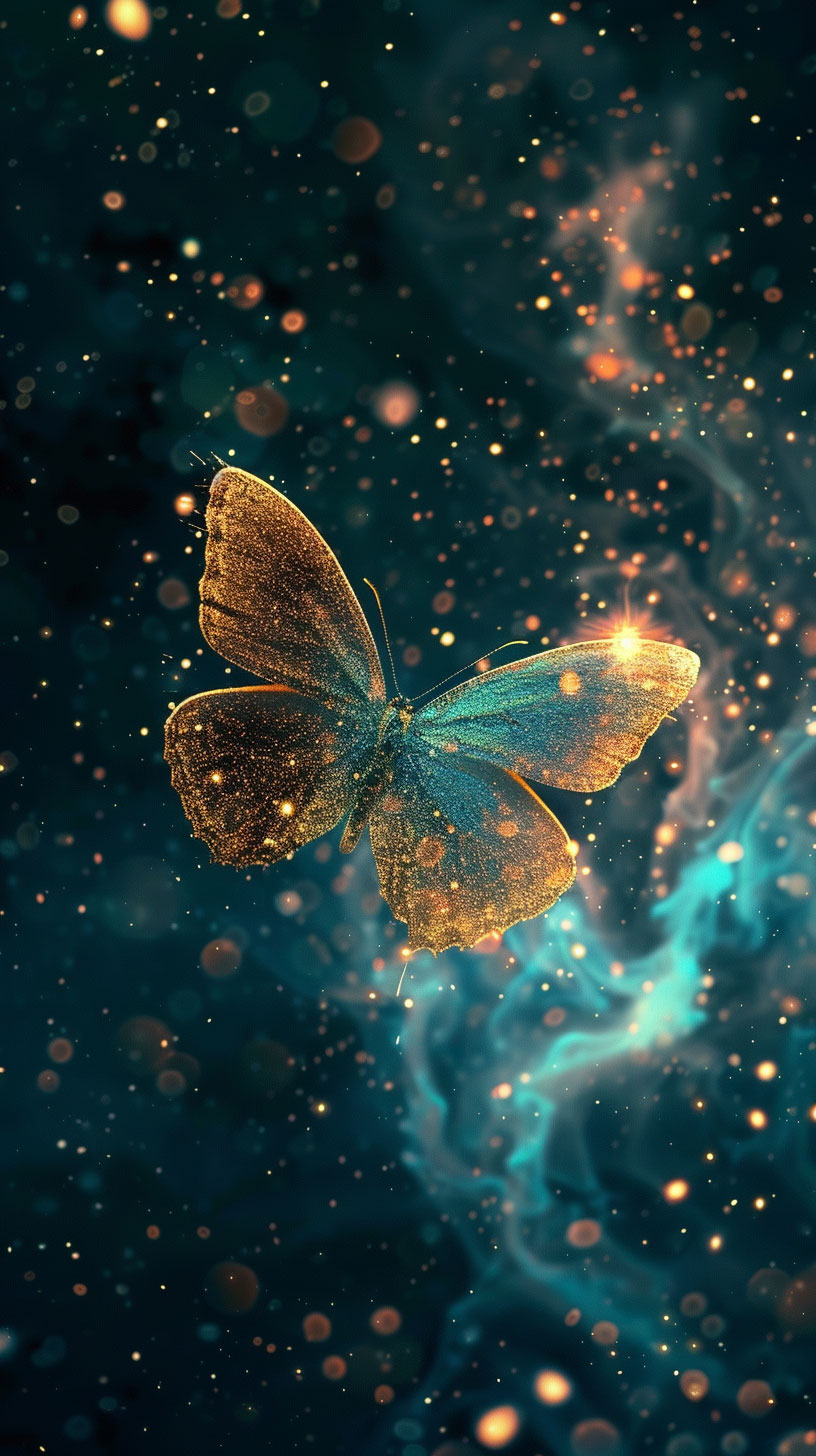 Graceful Butterfly iPhone Lock Screen Wallpaper