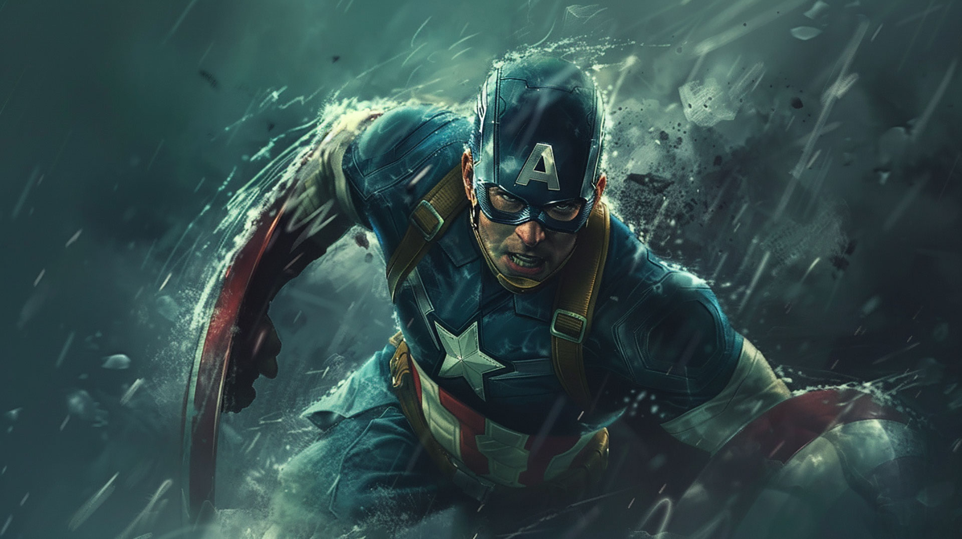 Download Captain America AI HD Desktop Wallpapers