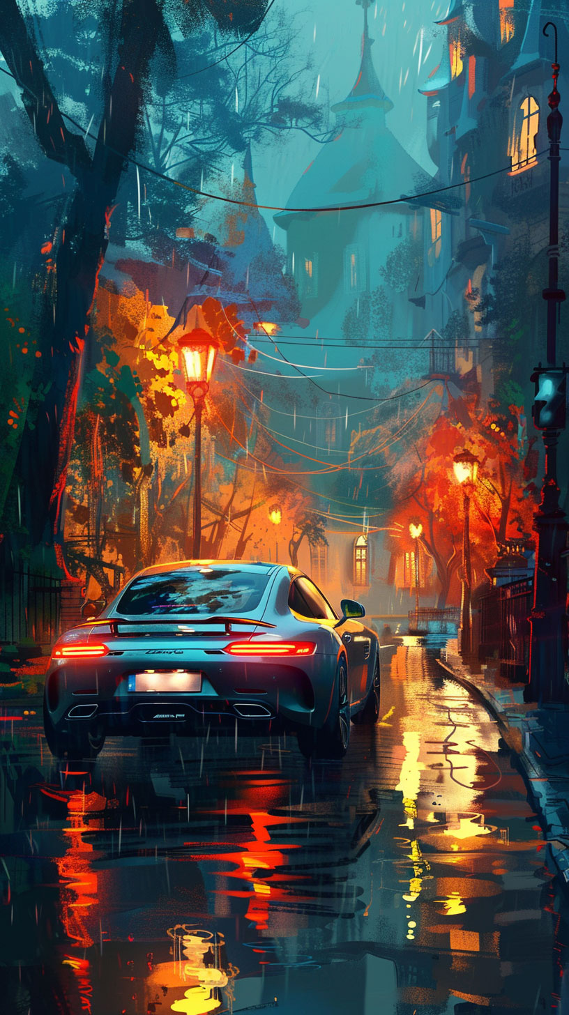 Alcatel AI Car Lock Screen Wallpaper