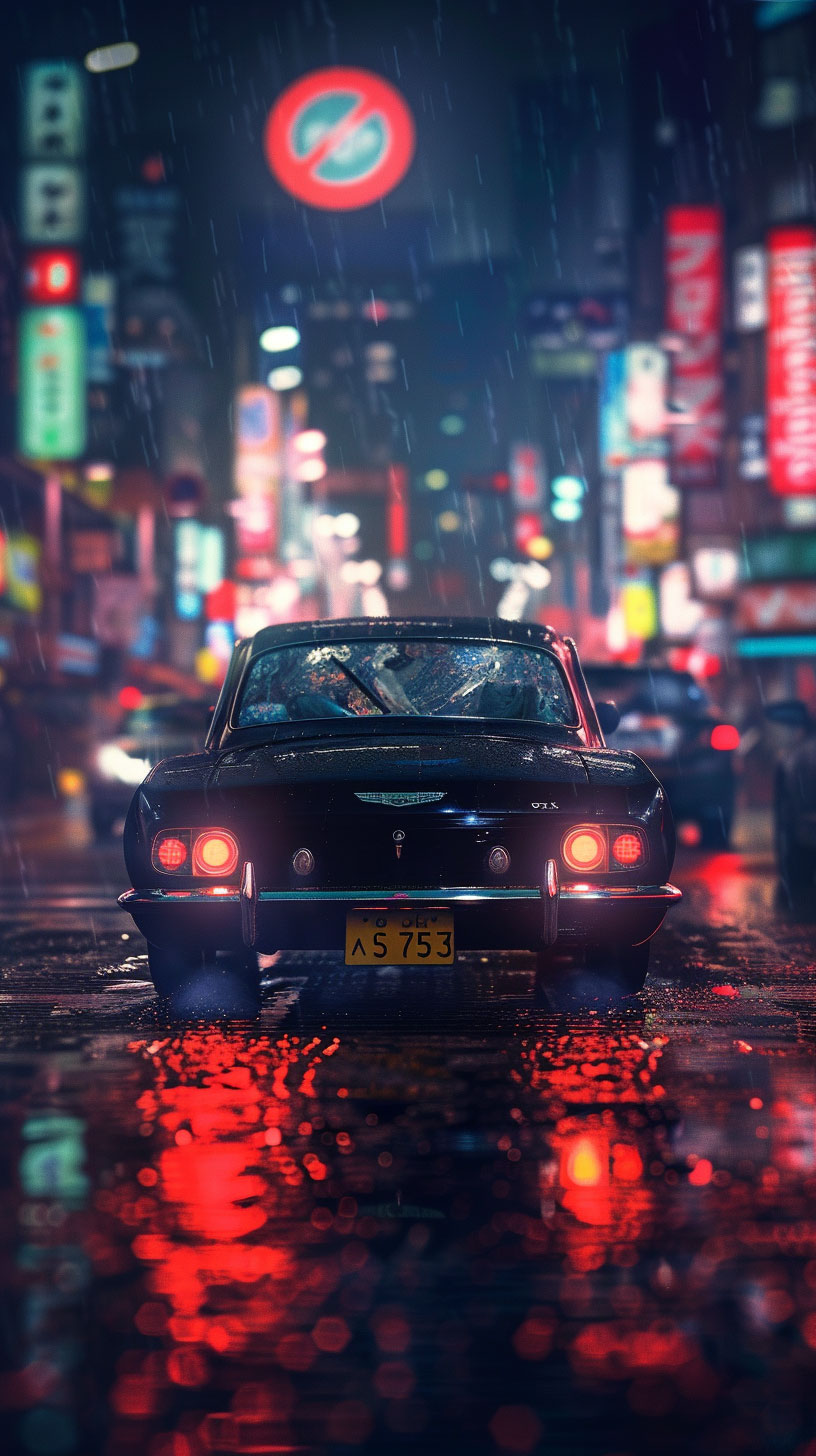 Pixel AI Car Phone Wallpaper