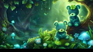 Vintage Care Bear: Nostalgic Desktop Background