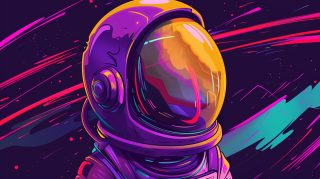 Free Ultra HD Cartoon Astronaut Wallpaper Download