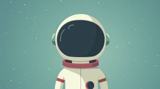 Cartoon Astronaut 1920x1080 Digital Background: HD