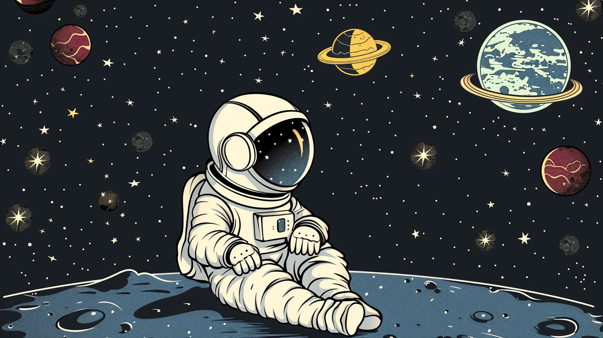 4K Cartoon Astronaut Image: Perfect for Desktop