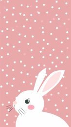 Cartoon Bunny Mobile Wallpaper: Playful Charm