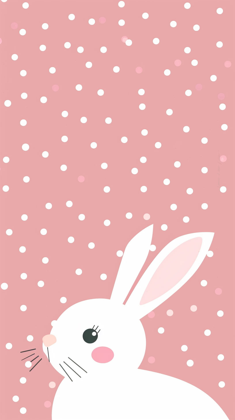 Cartoon Bunny Mobile Wallpaper: Playful Charm