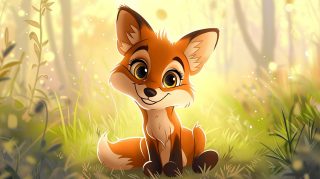 Whimsical Cartoon Fox Mobile Wallpaper for LG Phones