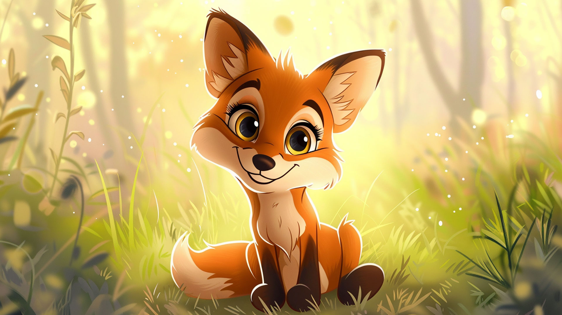 Whimsical Cartoon Fox Mobile Wallpaper for LG Phones