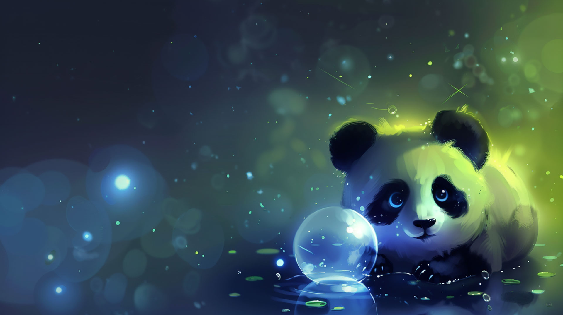 Adorable Cartoon Panda AI Wallpaper for PC