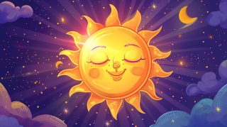 Cartoonish Sun AI HD Wallpaper for Desktop