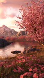 High-Resolution Cherry Blossom Tree Wallpaper for Phone