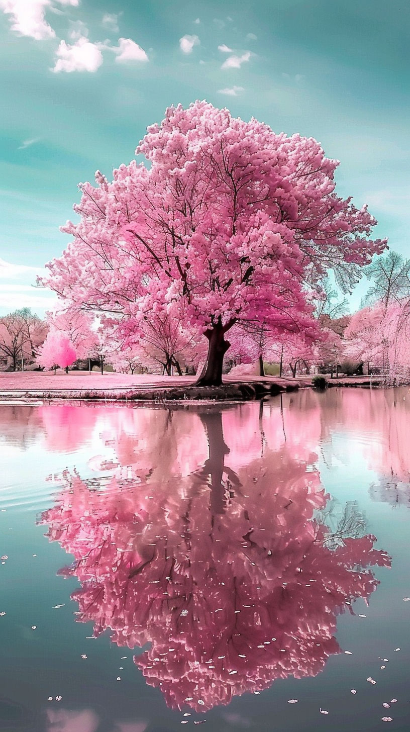 Aesthetic Cherry Blossom Tree Wallpaper for Mobile