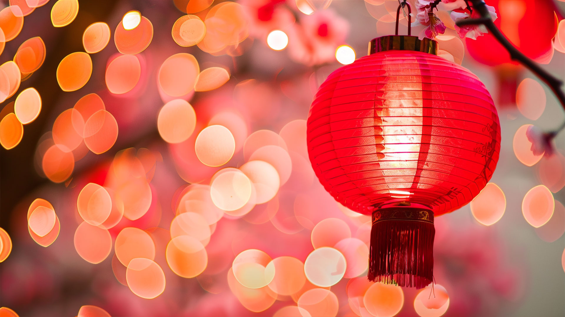 Chinese New Year Lanterns Background Wallpaper