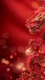 Dragon Lanterns Chinese New Year Wallpaper