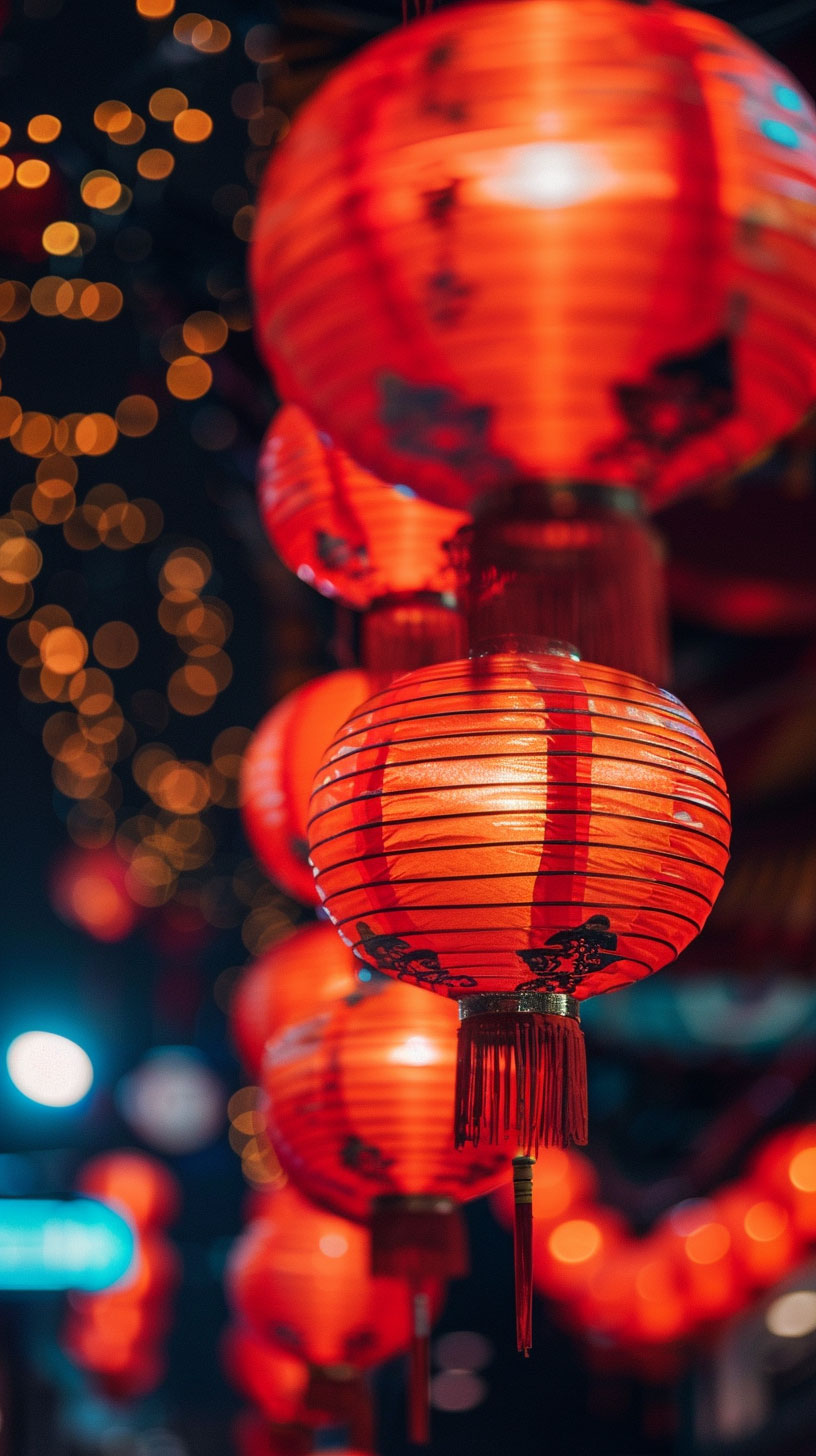 Chinese New Year Lanterns iPhone Wallpaper