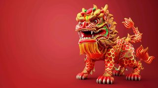 Dynamic Lion Dance Chinese New Year Wallpaper