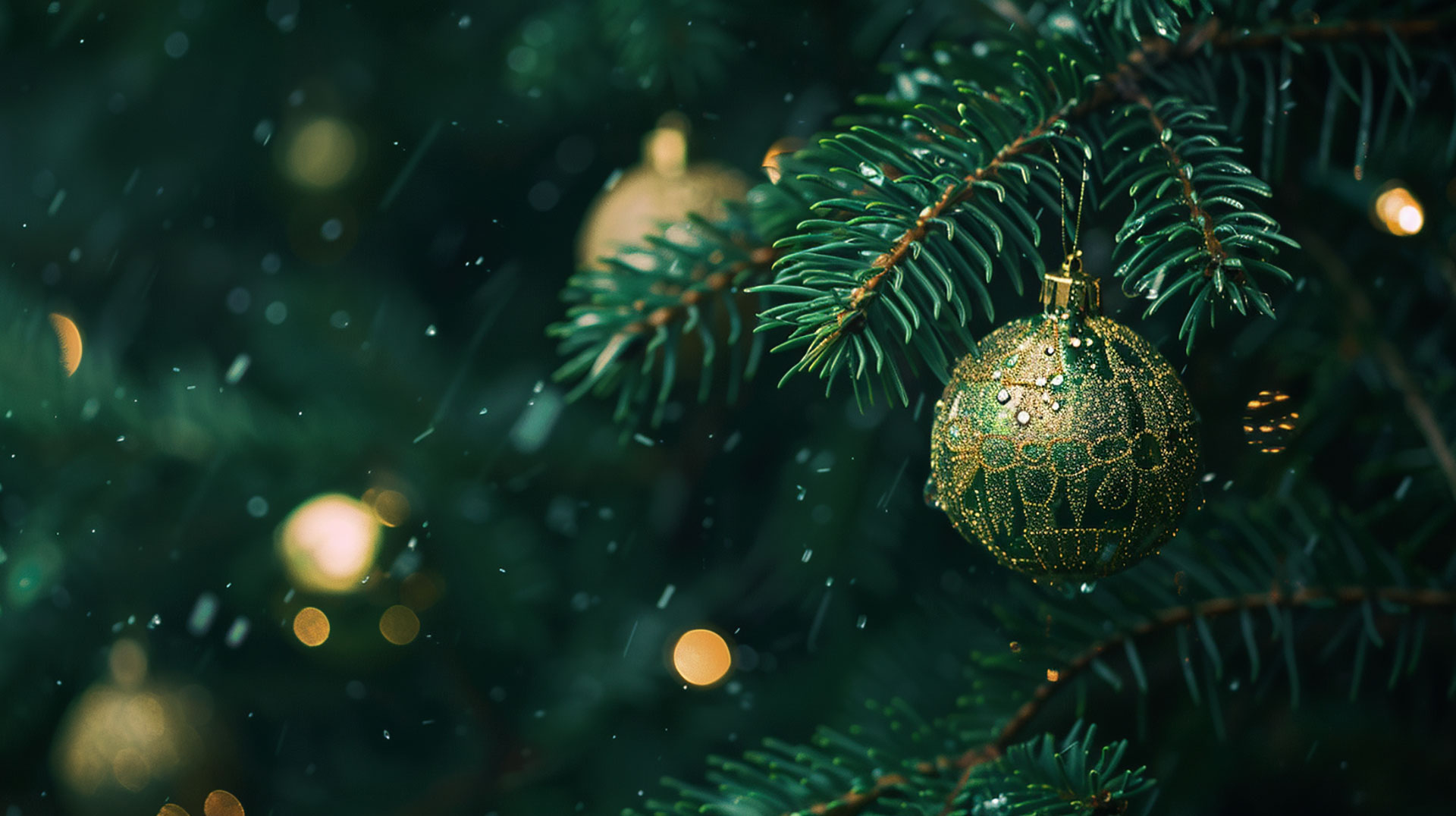 Enchanted Christmas Tree AI Digital Background