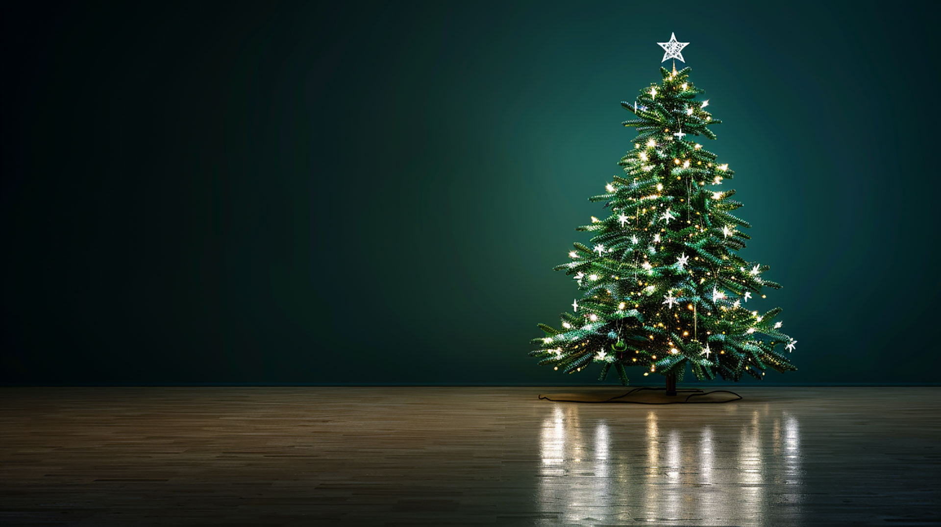 Magical Christmas Tree AI Image HD Wallpaper