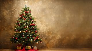 Merry Christmas Tree AI 8K Wallpaper Download