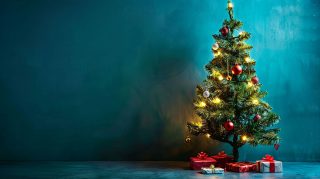 Elegant Christmas Tree AI Image 4K Wallpaper