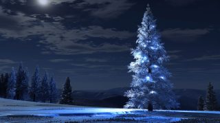 Radiant Christmas Tree AI Image Free Wallpapers