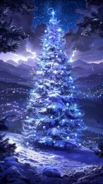 Vintage Christmas Tree HD Wallpaper