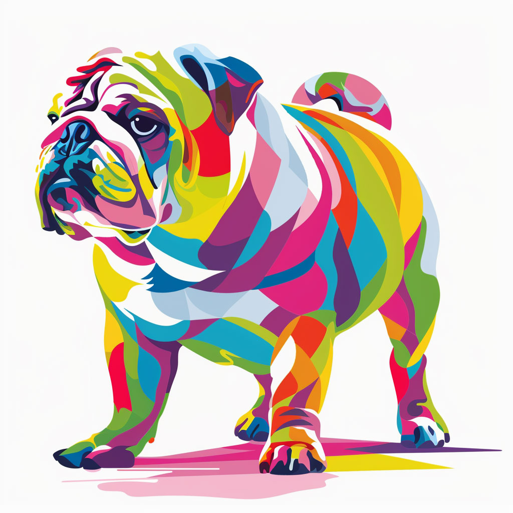 High-Resolution Colorful Bulldog Logo for Dynamic Branding