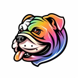 Bold and Bright Bulldog Logo: Colorful Brand Identity