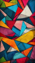 Free Download Colorful Geometric AI Mobile Background