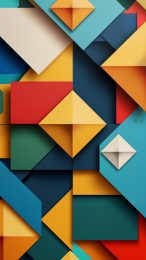 Eye-catching Colorful Geometric AI Wallpaper for Android