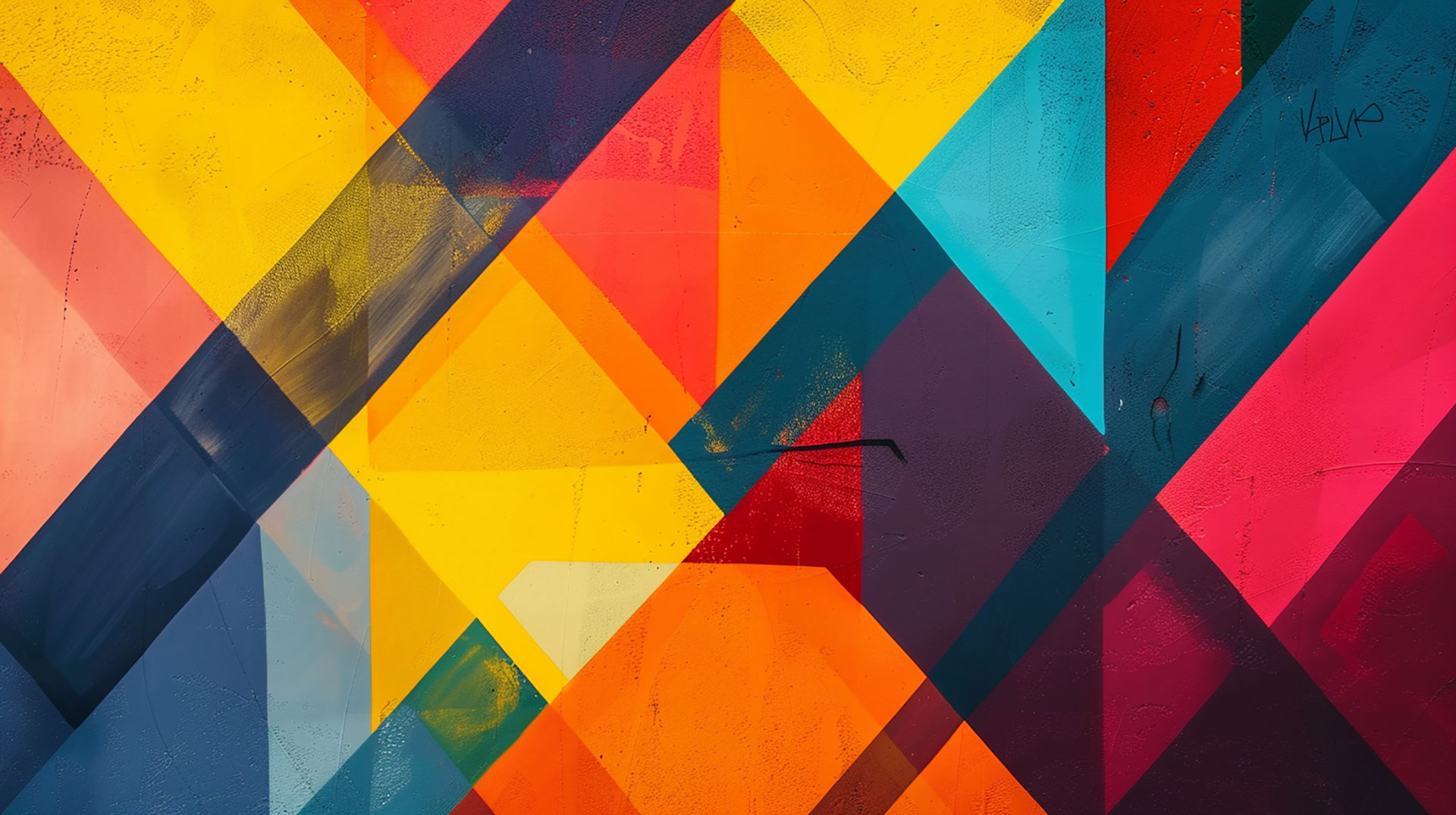 Stunning Colorful Geometric AI Image for Desktop Wallpaper