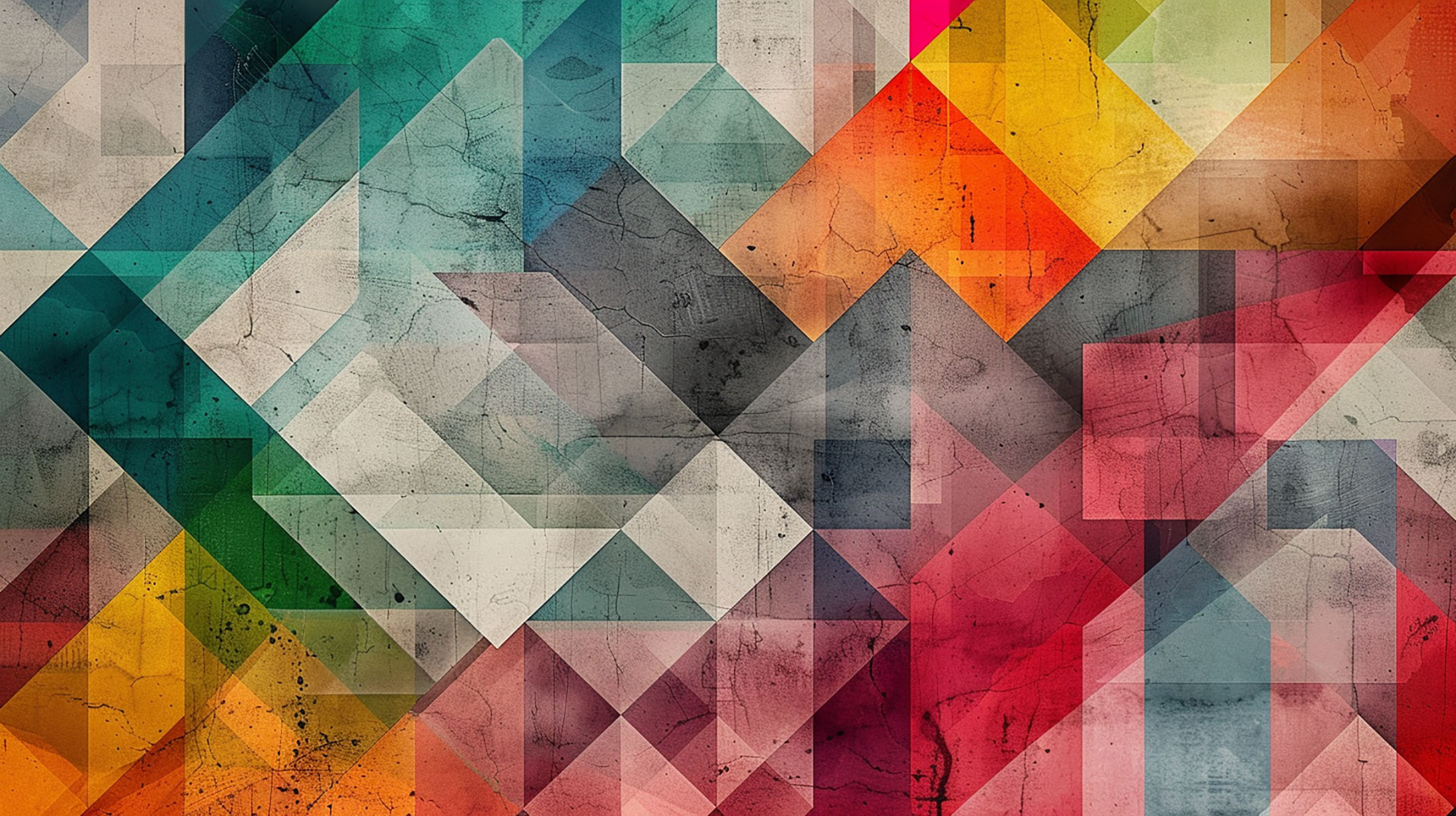 Colorful Geometric AI HD Wallpaper for Desktop