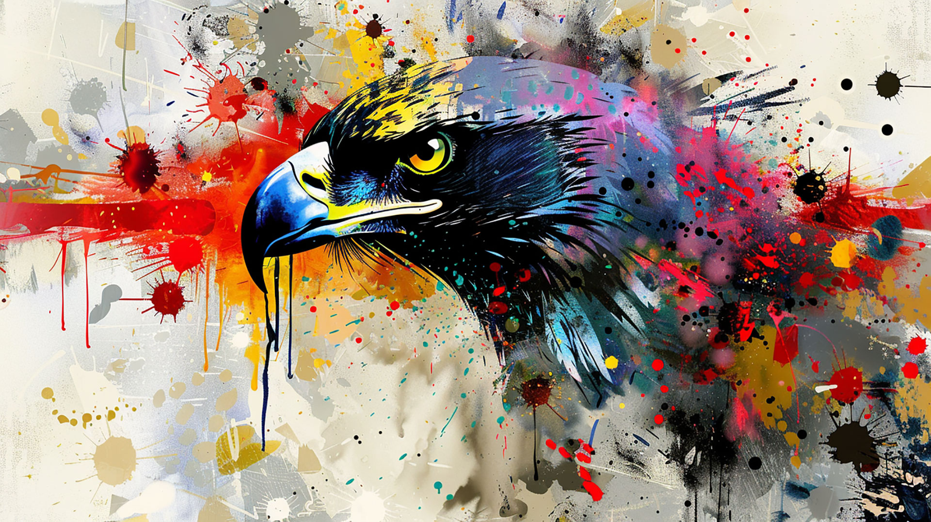 American Pride: HD Eagle with Flag Wallpaper