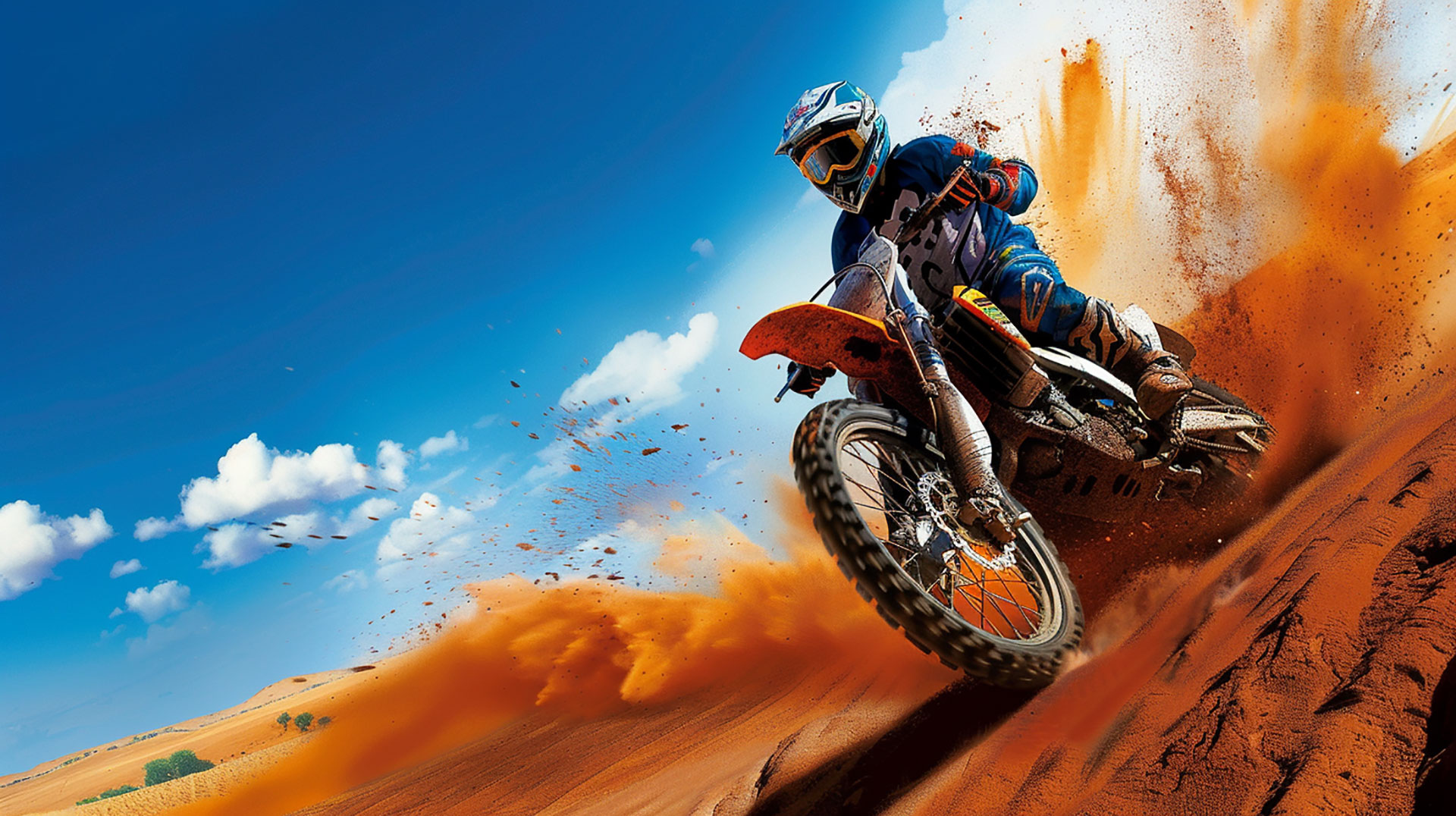 Action-Packed Fox Cool Dirt Bike Wallpaper for Xiaomi Devices: HD