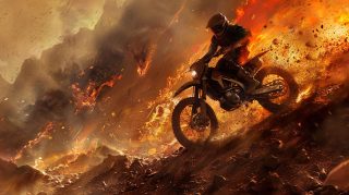 Stunning Fox Cool Dirt Bike Mobile Wallpaper for Google Pixel