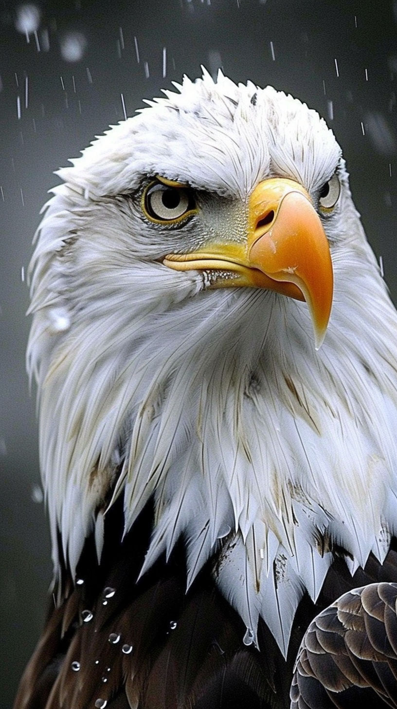 Fierce Presence: Cool Eagle Phone Background