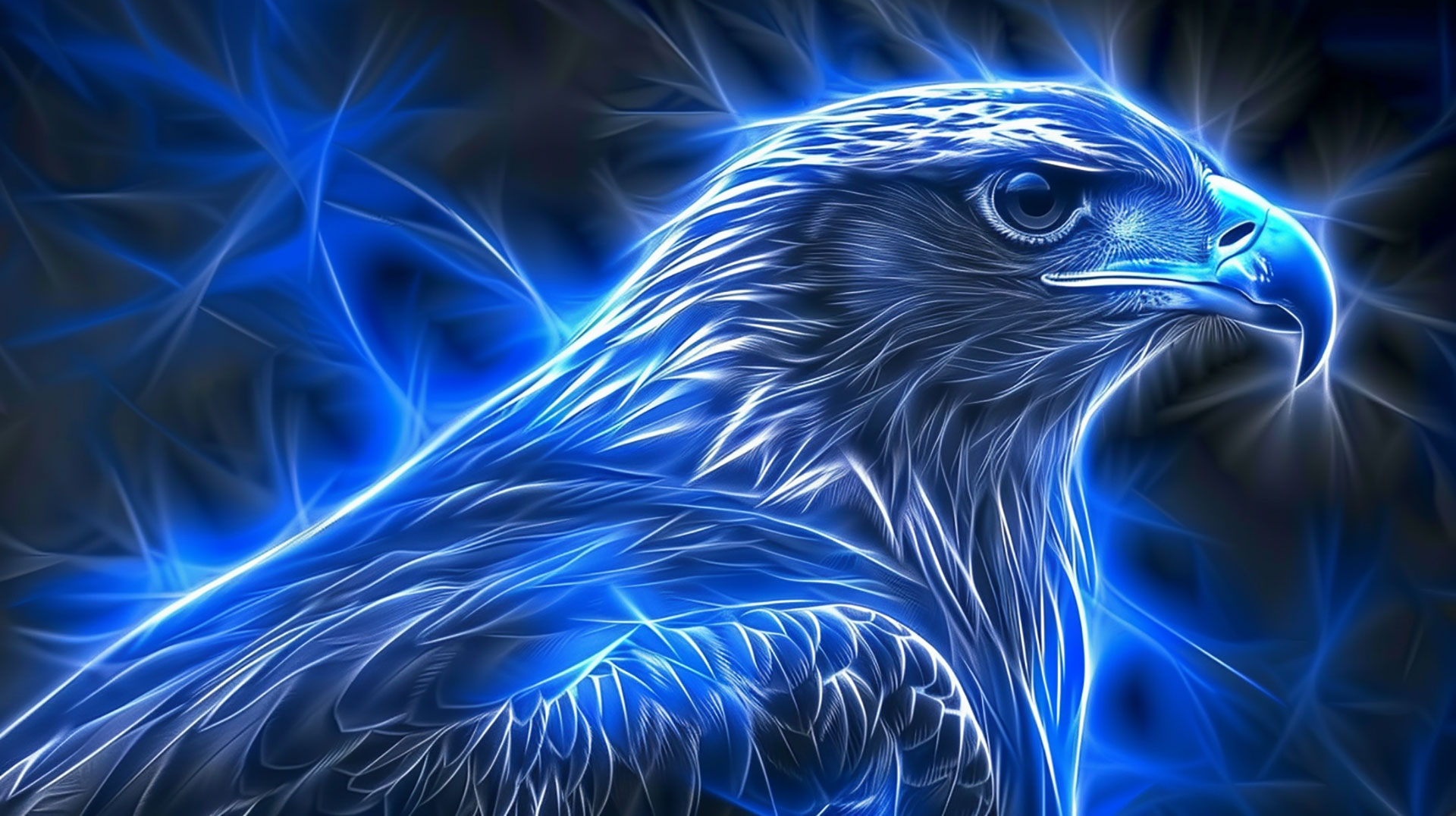 Cool Eagle with Blue Sky: Digital Background