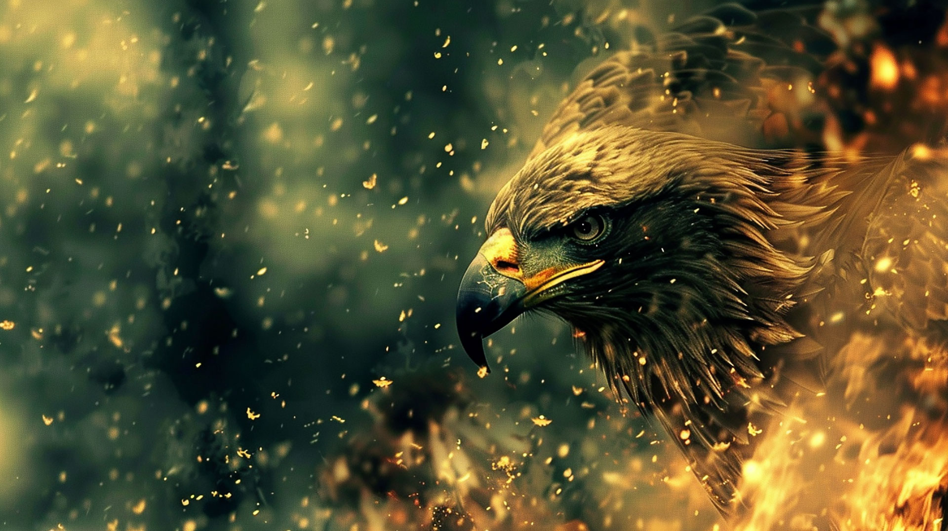 Cool Eagle Soaring: 8K Desktop Wallpaper